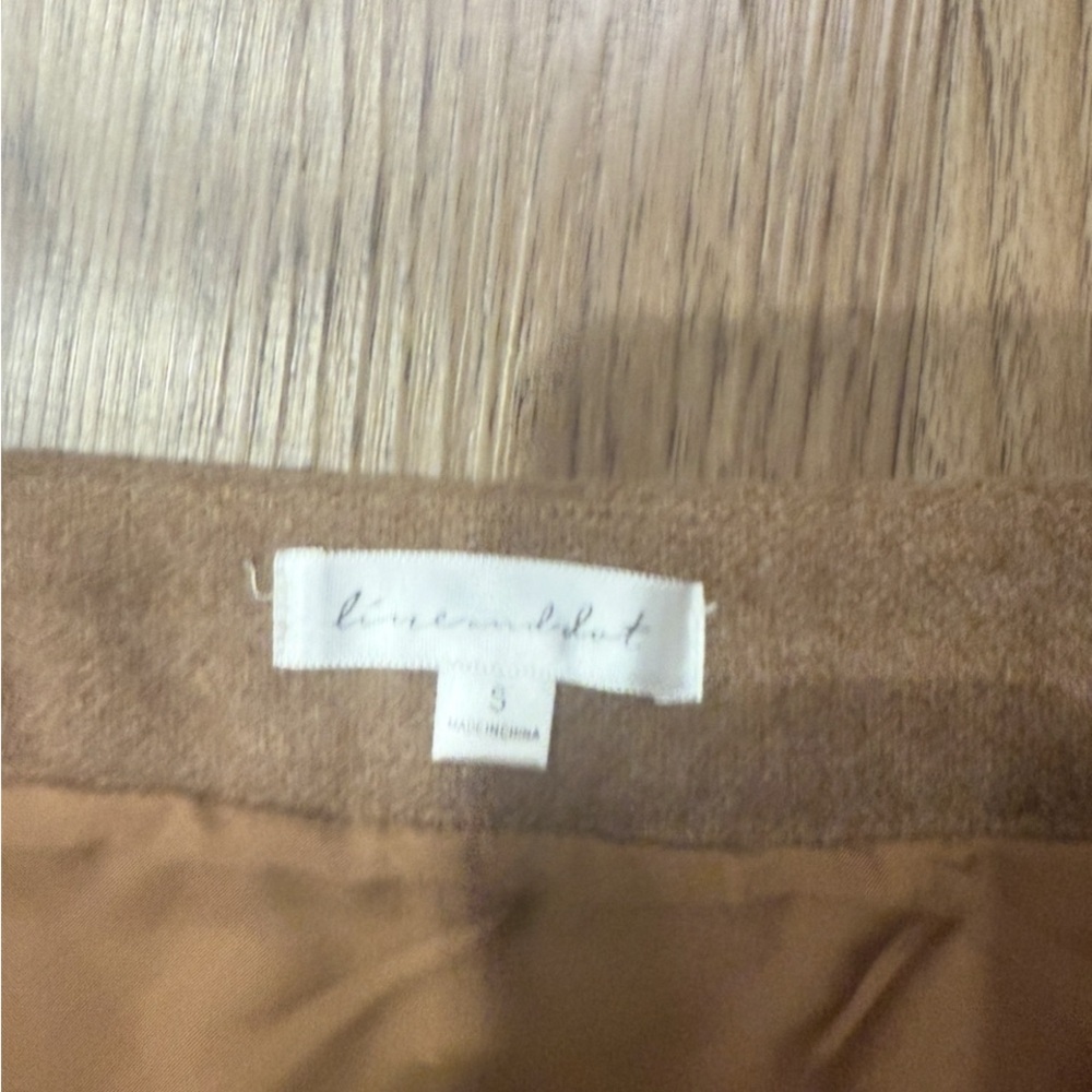 Line & Dot Tan camel-colored two-piece Skirt Set with Sequin Accents size S NWT - Picture 4 of 4